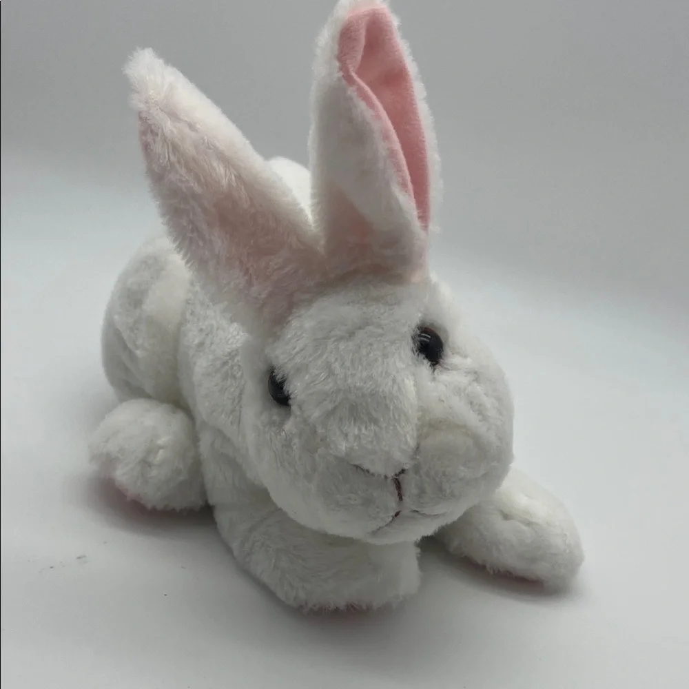 White Realistic Bunny Plush - Picture 5 of 5